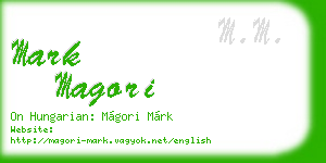 mark magori business card
